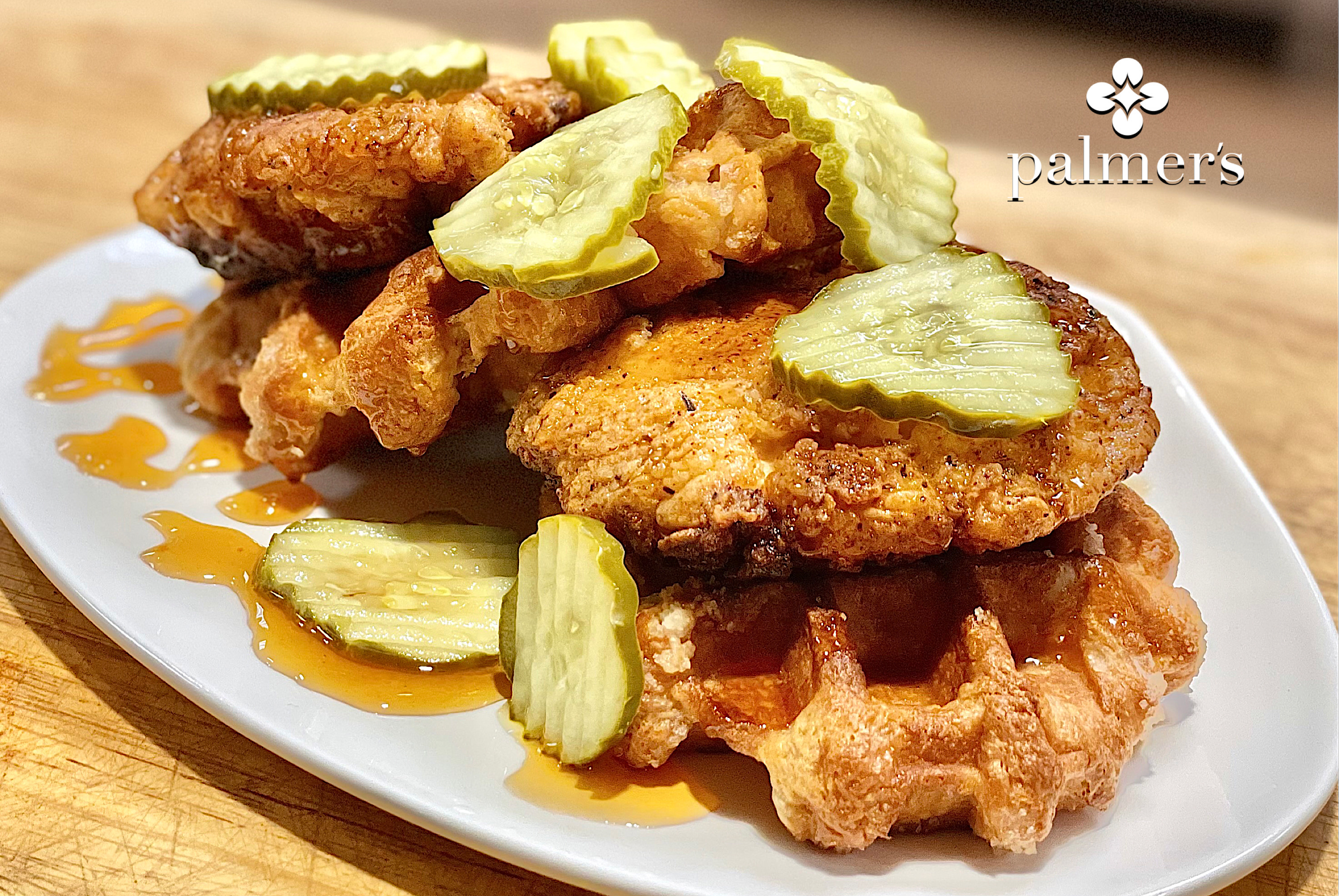 Southern Style Chicken and Waffles with Hot Honey